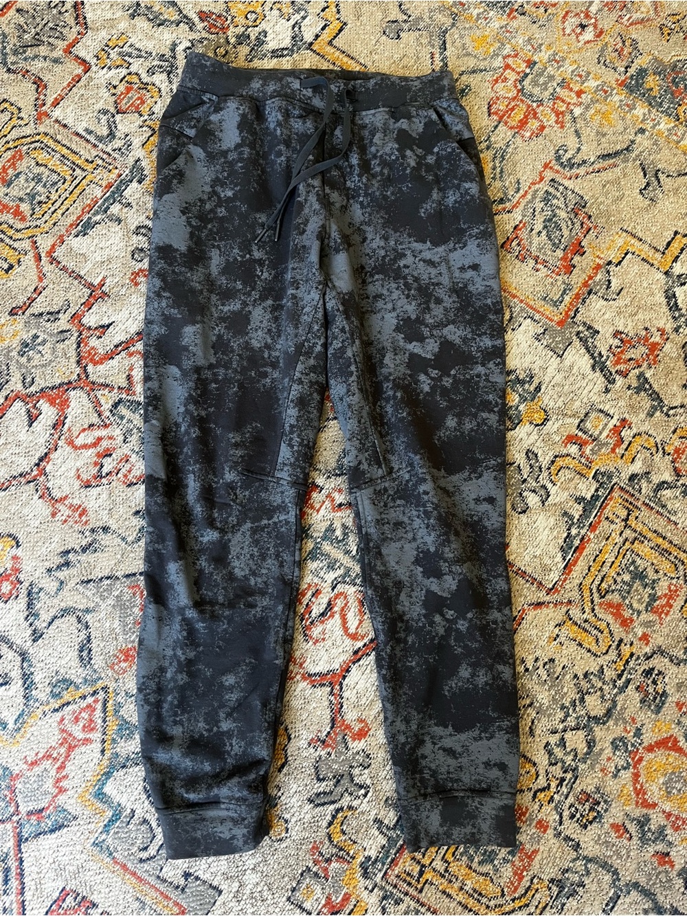 lululemon athletica Black & Charcoal Tie-Dye Men's Joggers Size M